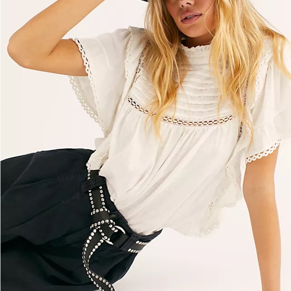 Free People La Femme Peasant Top